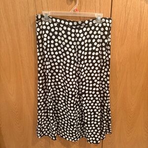 Banana Republic Black and White Polka Dot A-Line Skirt